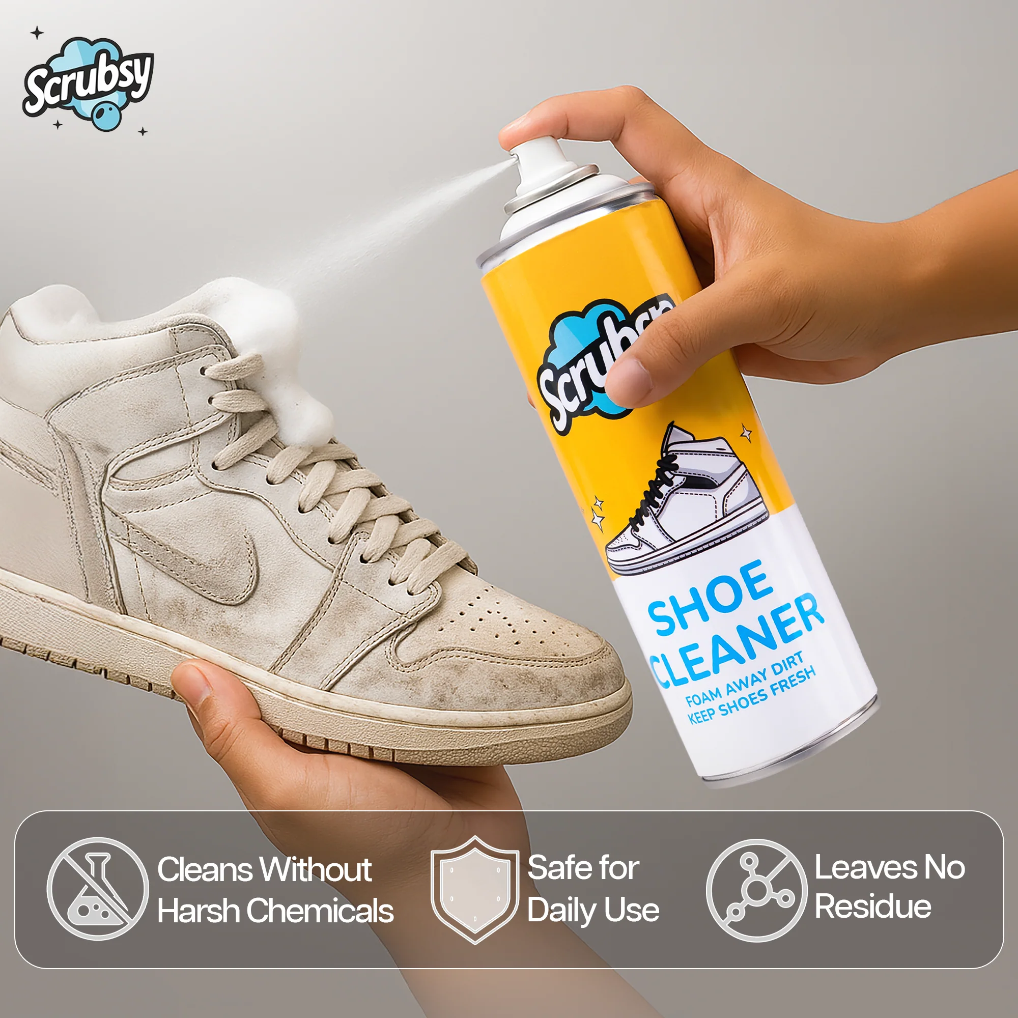 India's #1 Foam-Based Footwear Cleaner (Free Cleaning Brush) (Pack of 2) - Image 6