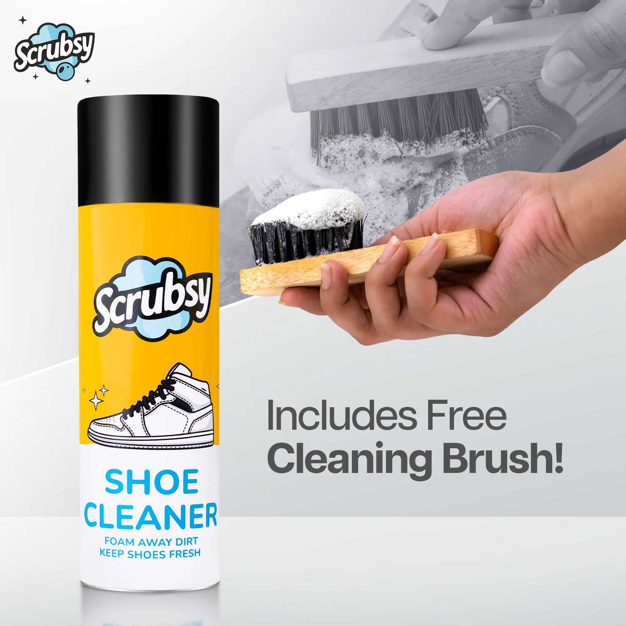 India's #1 Foam-Based Footwear Cleaner (Free Cleaning Brush) (Pack of 2) - Image 7