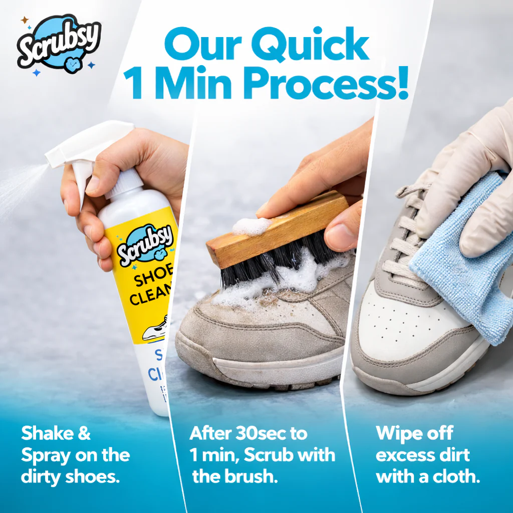 India's #1 All-in-1 Footwear Cleaner (1+1 Free) (Free Brush) - Image 3
